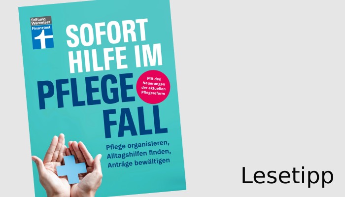 Buchcover, Sofort-Pflegefall / Stiftung Warentest